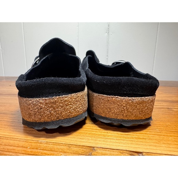 Birkenstock Buckley Clogs Black Suede EU 41 US Women's 10 Narrow Mules - Picture 6 of 10